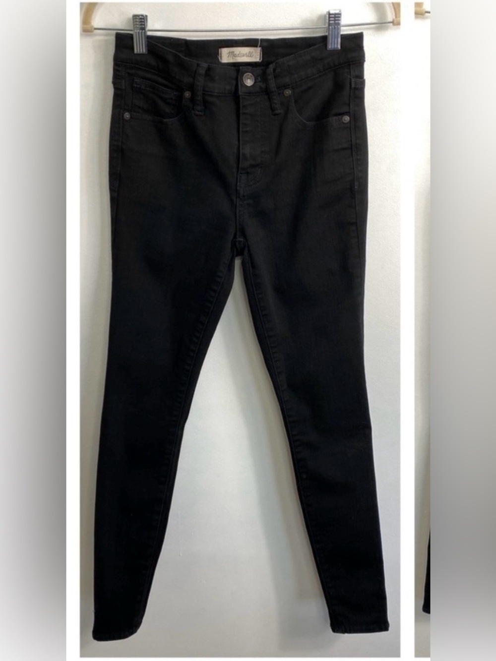 Madewell 9” High Riser Skinny Skinny Jeans Sz 26 Black Denim